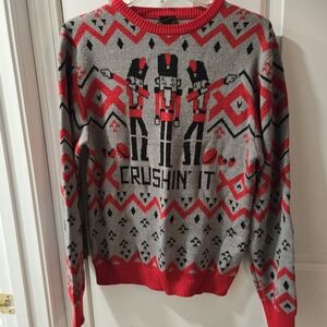 Fifth Sun M Nutcracker Dabbin Crushin It Christmas holiday winter sweater